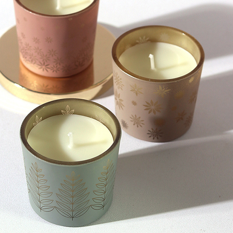 Home Fragrance Flowers - Velas de cerámica coloridas, tazas de