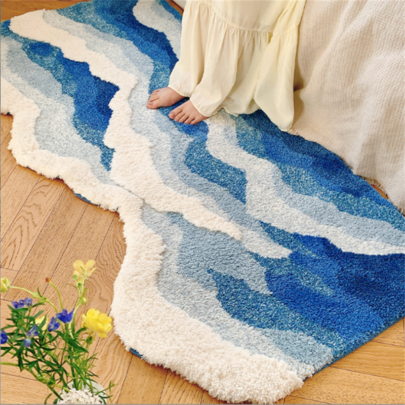 Home Fragrance Ocean Breeze - Alfombra de Felpa Suave con Diseño