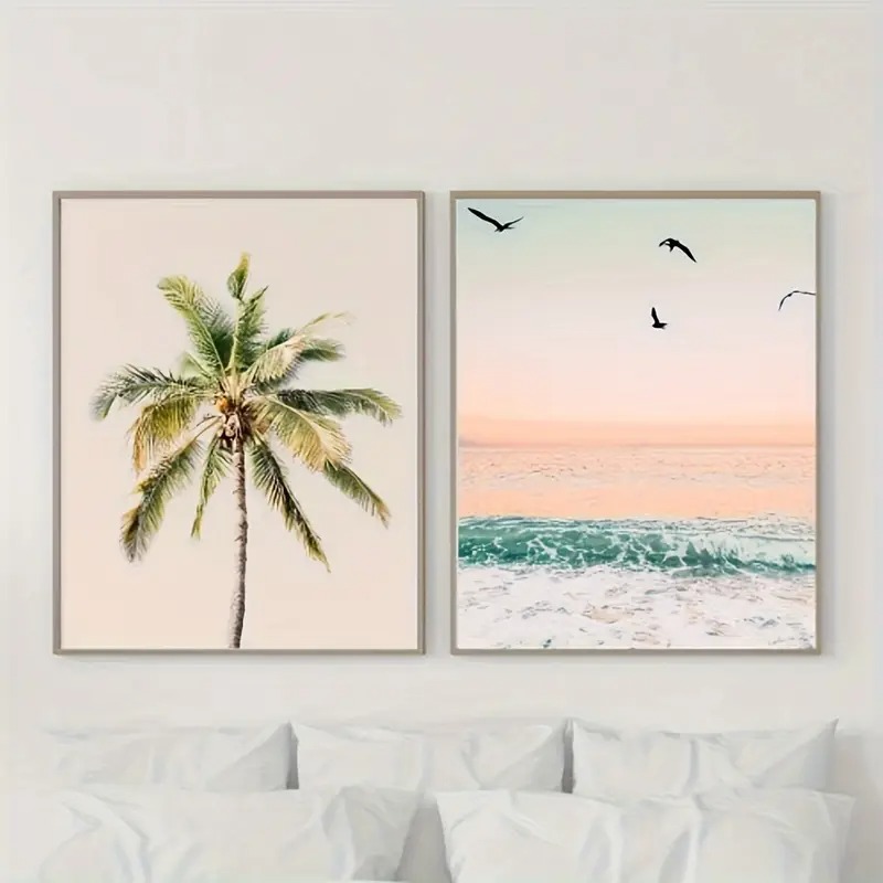 Home Fragrance Ocean Breeze - Impresión en lienzo de playa Pastel
