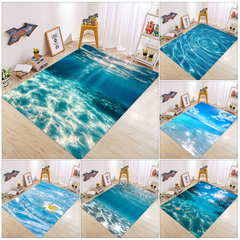 Home Fragrance Ocean Breeze - Alfombra con ondas de agua de
