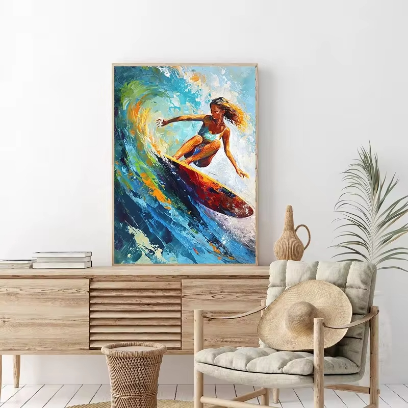 Pintura en lienzo de olas del  - Home Fragrance Ocean Breeze reseña y precio