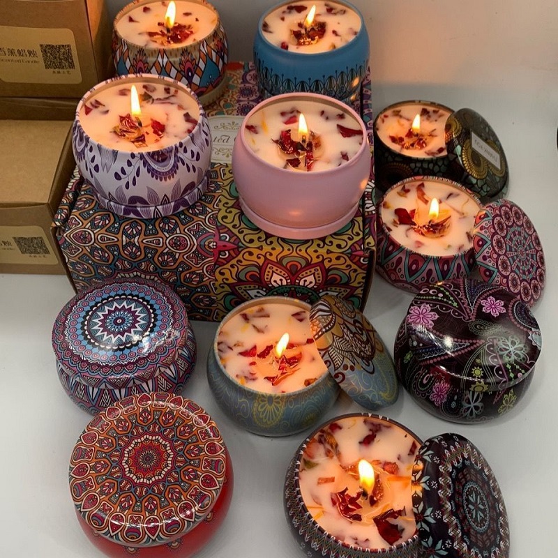 1/4PCS Velas Aromáticas Vintag - Home Fragrance Jar reseña y precio